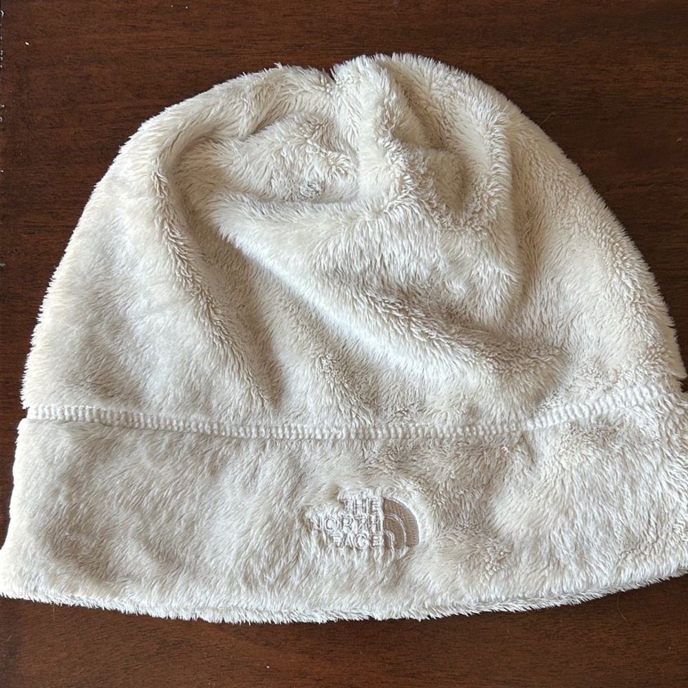 The North Face Cream Fleece Beanie